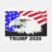 Trump 2020 American Eagle Donald Trump Fleece Deken (Voorkant (Horizontaal))