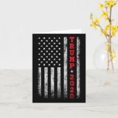 Trump 2020 American Flag  Kaart (Gele Bloem)