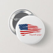 Trump 2020 American Flag Popular Ronde Button 5,7 Cm (Voorkant /achterkant)
