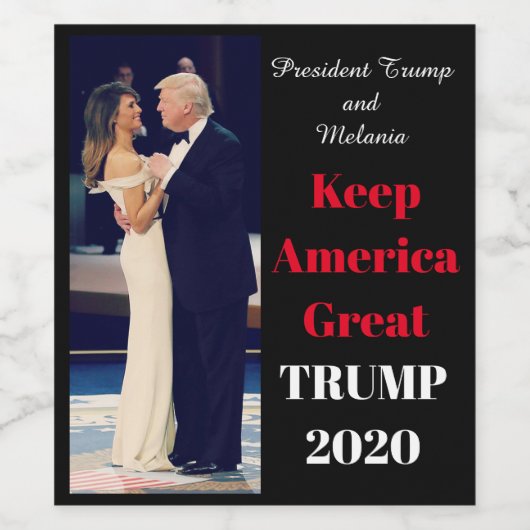 Trump 2020 - Amerika weer geweldig houden Wijn Etiket (Enkel label)