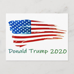 Trump 2020 Amerikaanse vlag Briefkaart