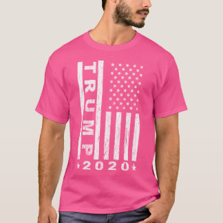 Trump 2020 Amerikaanse vlag steun 46e pers T-shirt