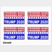 Trump 2020 Beloften bleef populair Rechthoekige Sticker (Vel)