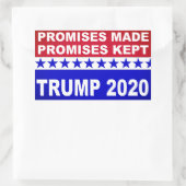 Trump 2020 Beloften bleef populair Rechthoekige Sticker (Tas)