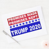 Trump 2020 Beloften bleef populair Rechthoekige Sticker (Envelop)