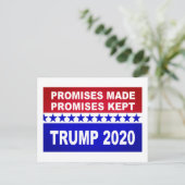 Trump 2020 belooft populair te blijven briefkaart (Staand voorkant)