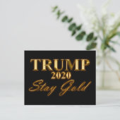 TRUMP 2020 - Blijf Gold Briefkaart (Staand voorkant)