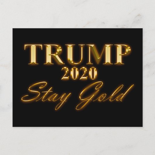 TRUMP 2020 - Blijf Gold Briefkaart (Voorkant)