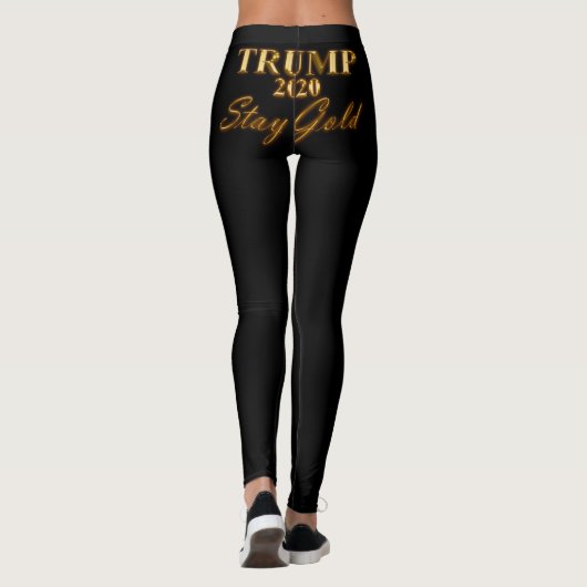 TRUMP 2020 - Blijf Gold Leggings (Achterkant)