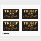 TRUMP 2020 - Blijf Gold Rechthoekige Sticker (Vel)