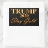 TRUMP 2020 - Blijf Gold Rechthoekige Sticker (Tas)