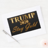 TRUMP 2020 - Blijf Gold Rechthoekige Sticker (Envelop)