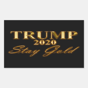 TRUMP 2020 - Blijf Gold Rechthoekige Sticker
