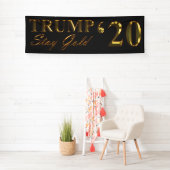 TRUMP 2020 - Blijf Gold Spandoek (Insitu)