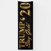 TRUMP 2020 - Blijf Gold Spandoek (Verticaal)