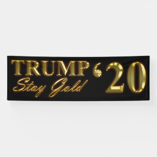 TRUMP 2020 - Blijf Gold Spandoek