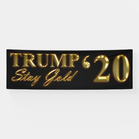 TRUMP 2020 - Blijf Gold Spandoek (Horizontaal)