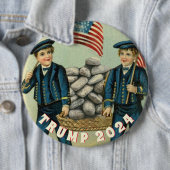 TRUMP 2020 BOUWT DEZE MUUR RONDE BUTTON 6,0 CM (In situ)