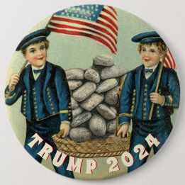 TRUMP 2020 BOUWT DEZE MUUR RONDE BUTTON 6,0 CM