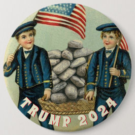 TRUMP 2020 BOUWT DEZE MUUR RONDE BUTTON 6,0 CM