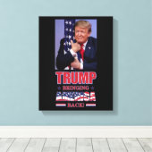 Trump 2020 brengt Amerika terug Canvas Afdruk (Insitu (Houten vloer))