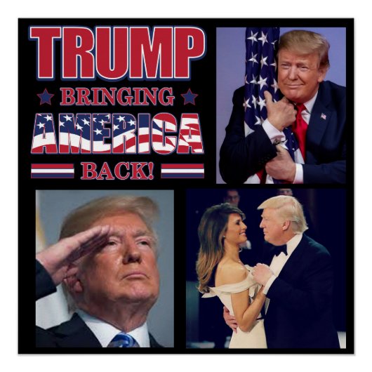 Trump 2020 brengt Amerika terug Perfect Poster (Voorkant)
