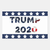 Trump 2020 Bumpersticker Rechthoekige Sticker (Voorkant)