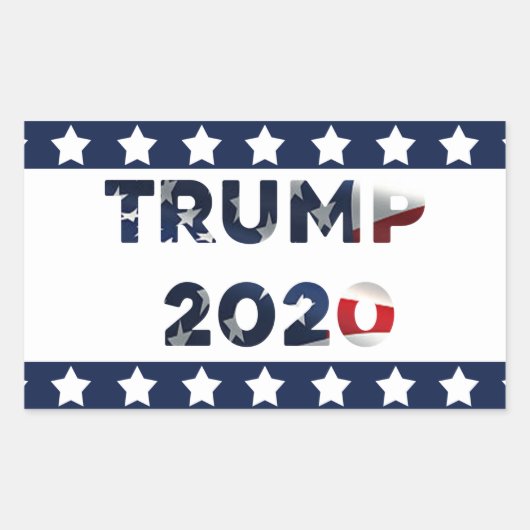 Trump 2020 Bumpersticker Rechthoekige Sticker (Voorkant)