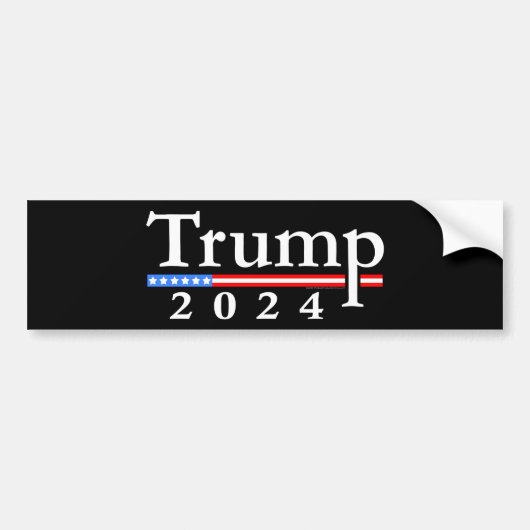 Trump 2020 Classic Black and Red Bumpersticker (Voorkant)