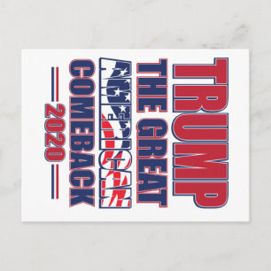 Trump 2020 De Grote Amerikaanse Wederopleving Briefkaart