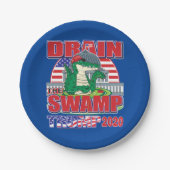 Trump 2020 Drain The Swamp Papieren Bordje (Voorkant)