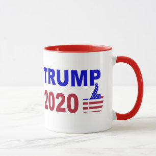 Trump 2020 duimen omhoog rood wit en blauw mok