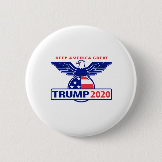 Trump 2020 Eagle Logo Ronde Button 5,7 Cm (Voorkant)