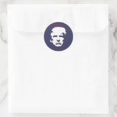 Trump 2020 eenvoudig silhouet ronde sticker (Tas)