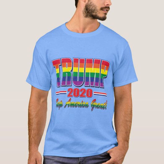 Trump 2020 Gay Pride T-shirt (Voorkant)