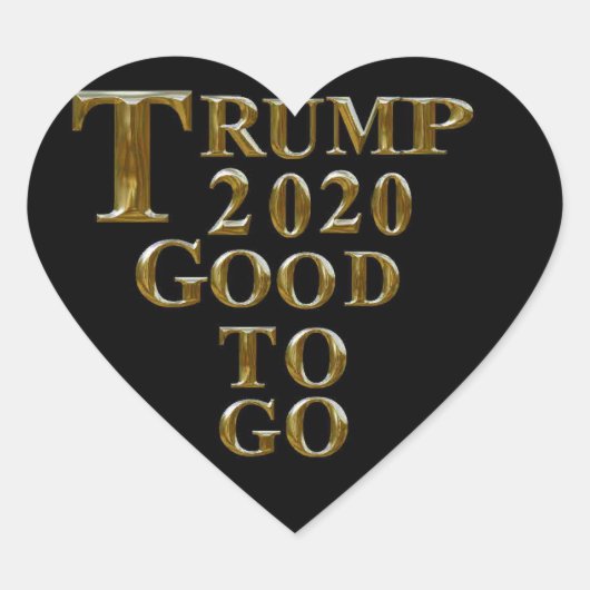 TRUMP 2020 GOED OM TE GAAN HART STICKER (Voorkant)