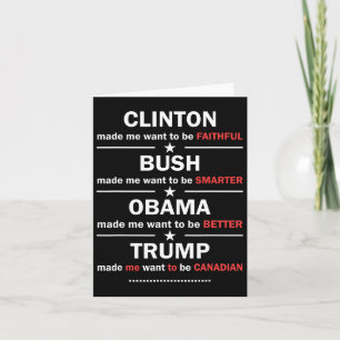 Trump 2020 Grappige Clinton Struik Obama Trump Can Kaart