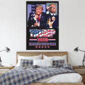 Trump 2020 Het beste is nog niet bereikt Canvas Afdruk (Insitu (Slaapkamer))