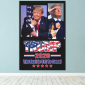Trump 2020 Het beste is nog niet bereikt Canvas Afdruk (Insitu (Houten vloer))