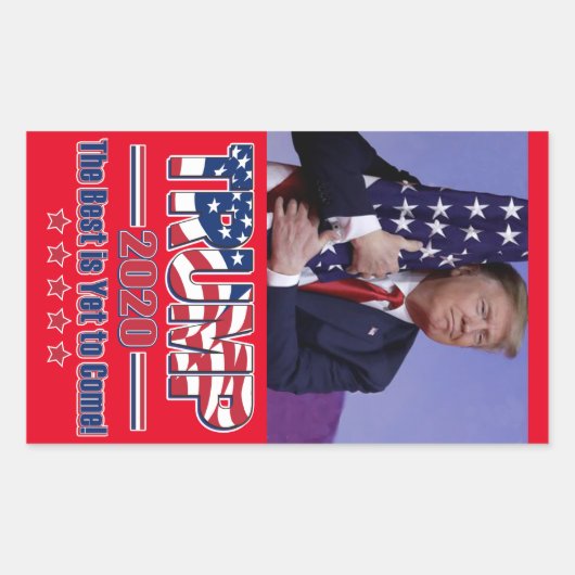 Trump 2020 Het beste is nog niet bereikt Rechthoekige Sticker (Voorkant)