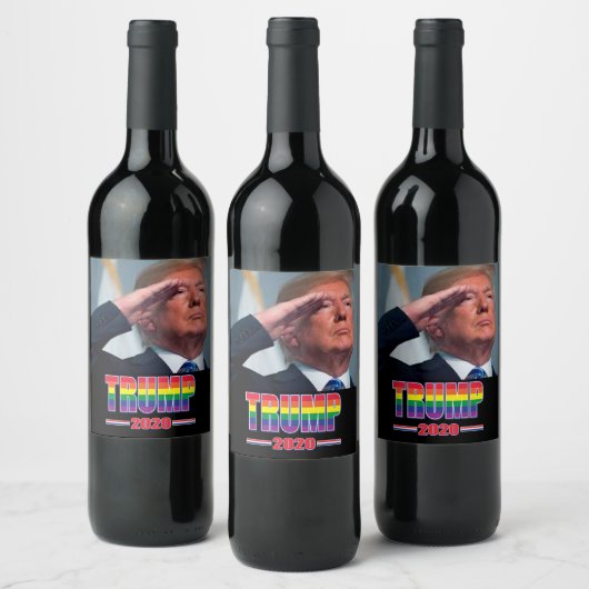 Trump 2020 Homo's voor Trump Wijn Etiket (Flessen)
