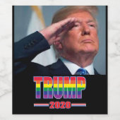 Trump 2020 Homo's voor Trump Wijn Etiket (Enkel label)