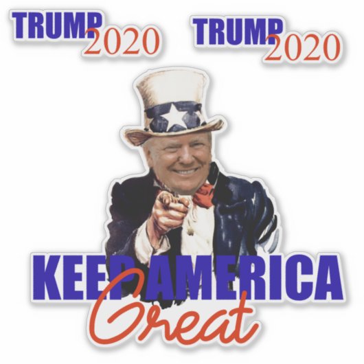 TRUMP 2020 HOUDT AMERIKA GEWELDIG STICKER (Voorkant)