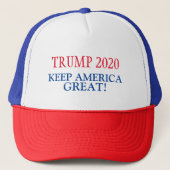 Trump 2020 houdt Amerika geweldig! Trucker Hat Trucker Pet (Voorkant)