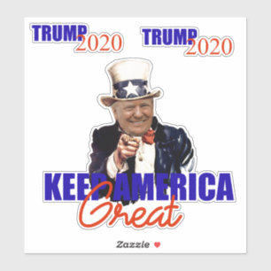 TRUMP 2020 HOUDT AMERIKA GREAT STICKER