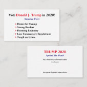 Trump 2020-kaart visitekaartje (Voorkant / Achterkant)