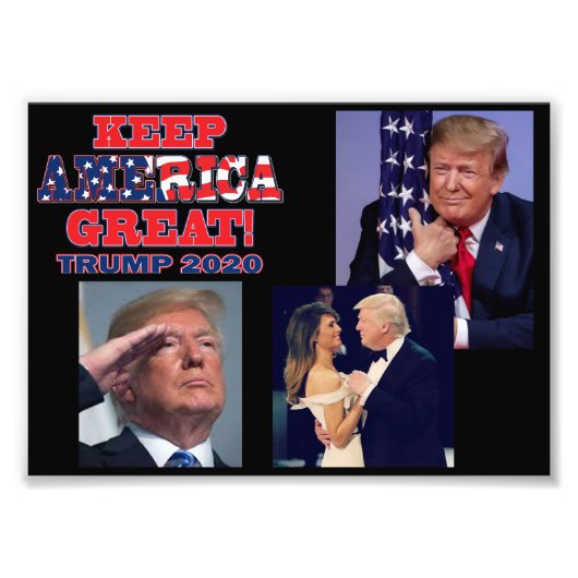 Trump 2020 Keep America Great America Foto Afdruk (Voorkant)