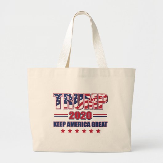 Trump 2020 Keep America Great America Grote Tote Bag (Voorkant)