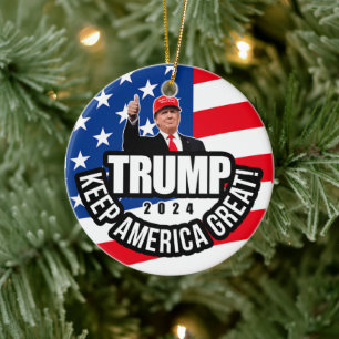Trump 2020 Keep America Great America Keramisch Ornament