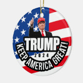 Trump 2020 Keep America Great America Keramisch Ornament (Links)